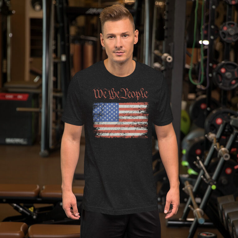 We the people t-shirt with American Flag